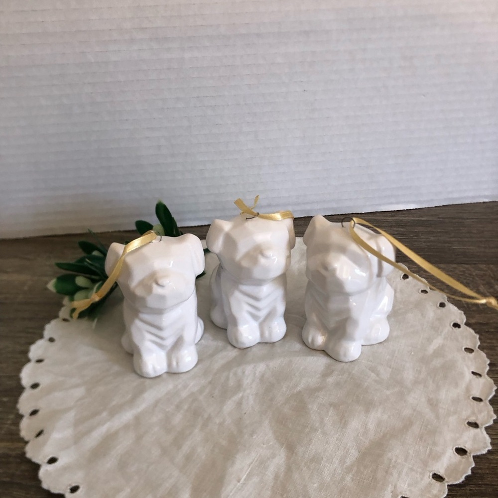 Ceramic Dog Ornaments Set